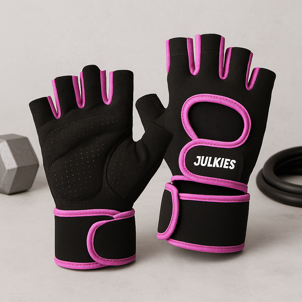 Half finger gym gloves