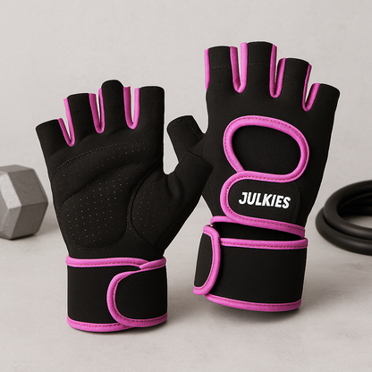 Half finger gym gloves