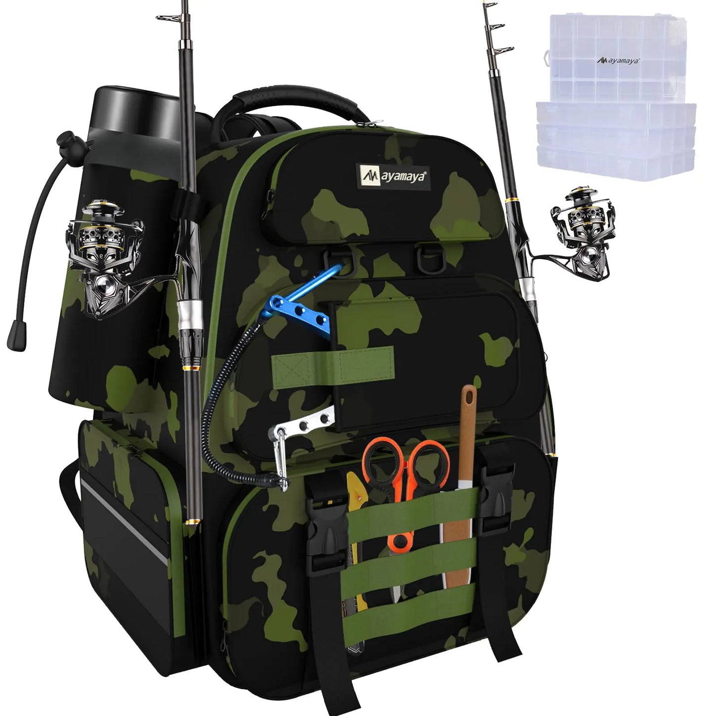 45L Waterproof Fishing Tackle Backpack