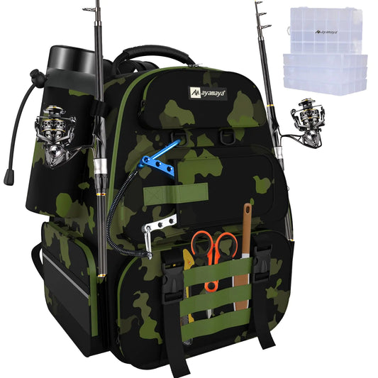 45L Waterproof Fishing Tackle Backpack